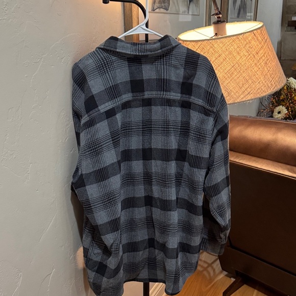David Taylor Charcoal and Slate Plaid Shirt 2XL A0018 - Picture 6 of 9